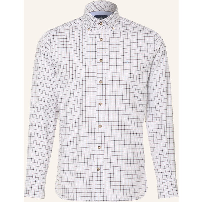 Hackett London Flanellhemd Tailored Fit braun