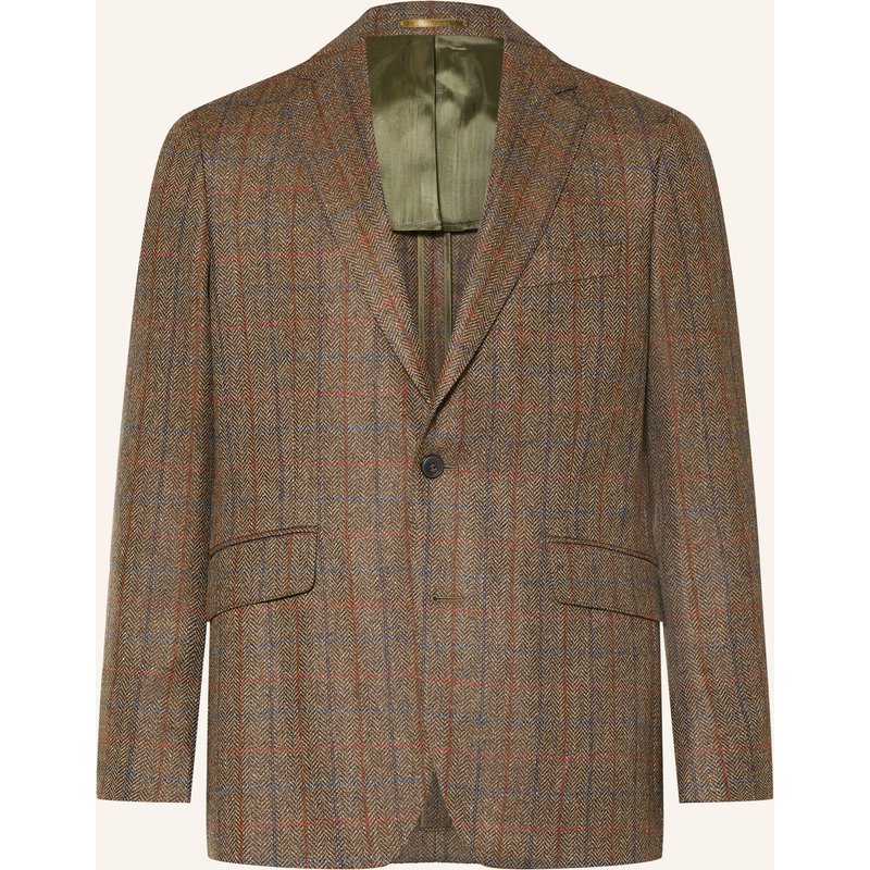 Hackett London Sakko Tattersall Extra Slim Fit braun