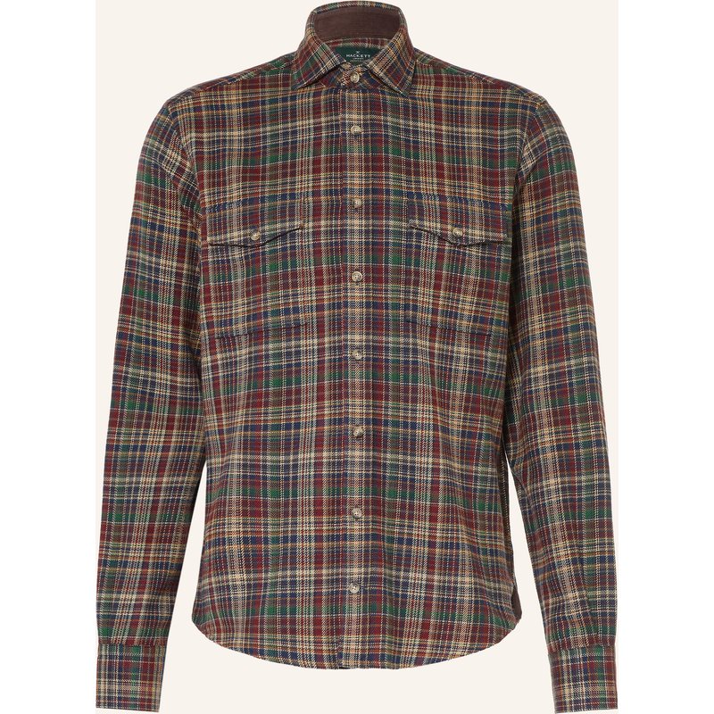 Hackett London Flanellhemd Comfort Fit blau