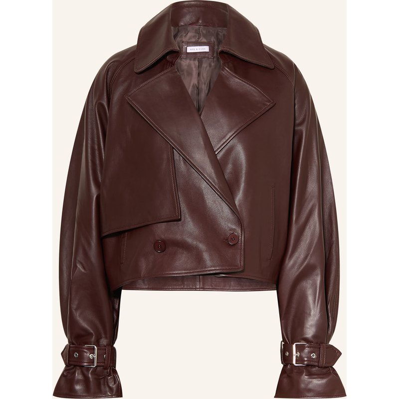 Mrs & Hugs Lederjacke lila