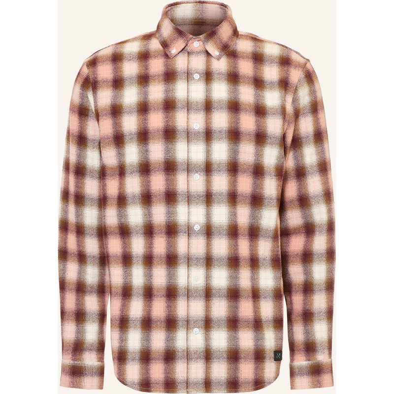 Nowadays Flanellhemd Comfort Fit rosa