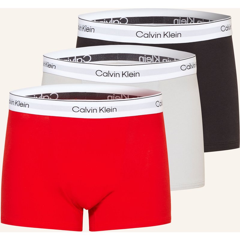 Calvin Klein 3er-Pack Boxershorts Icon Cotton Stretch rot