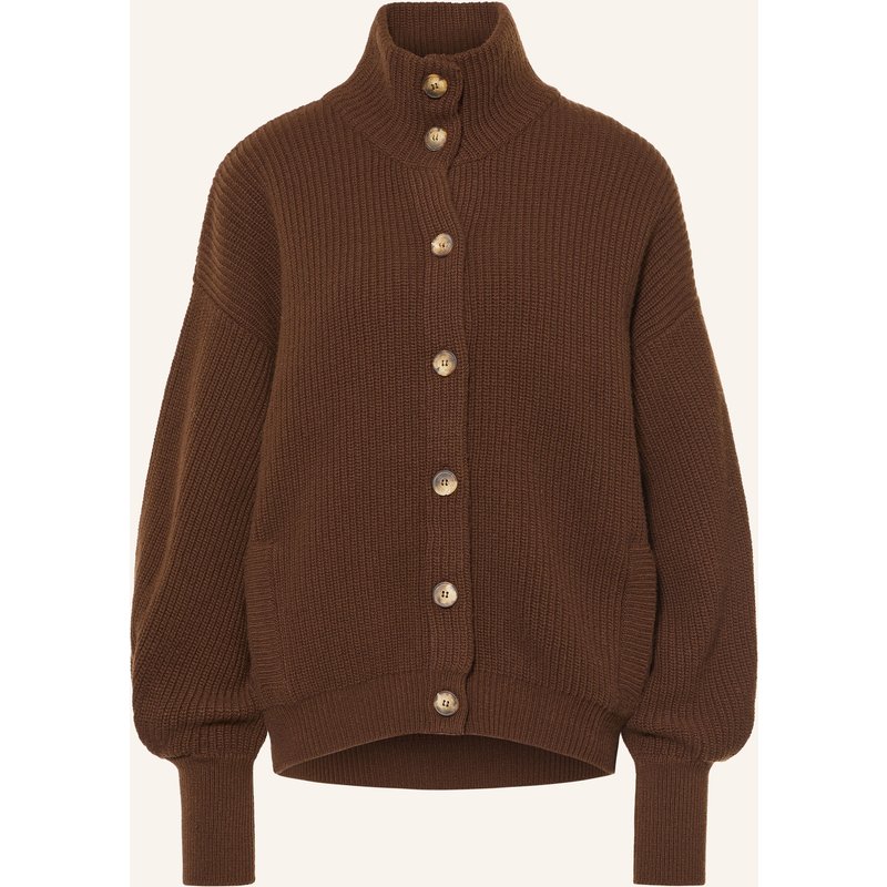 Sosue Strickjacke Aus Merinowolle braun