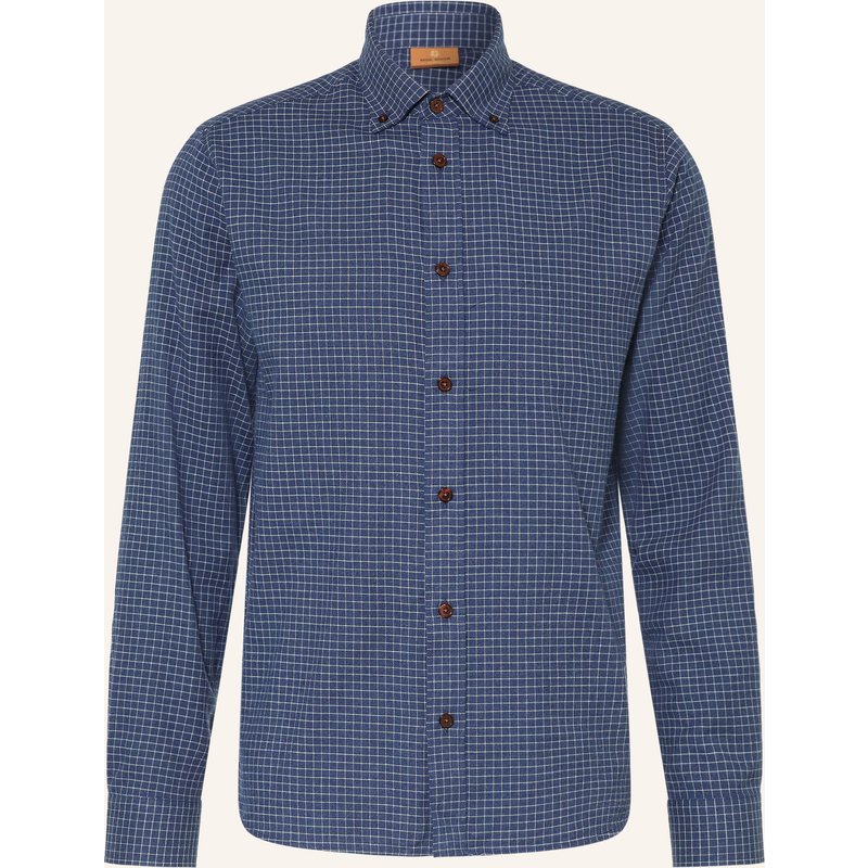 Mos Mosh Gallery Flanellhemd Mmgmarco Comfort Fit blau