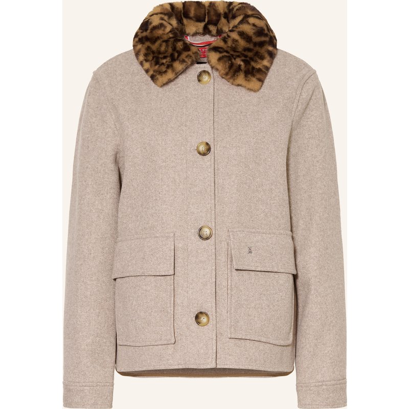 Frieda & Freddies Jacke Amal Mit Abnehmbarem Kunstfell-Kragen beige