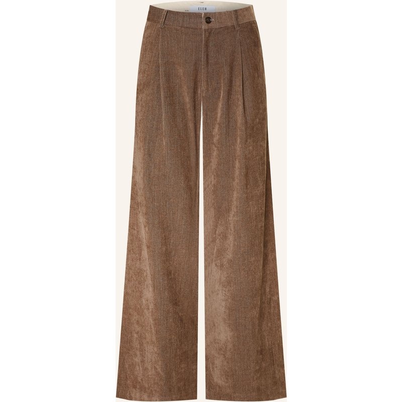 Eleh Marlenehose Aus Samt braun