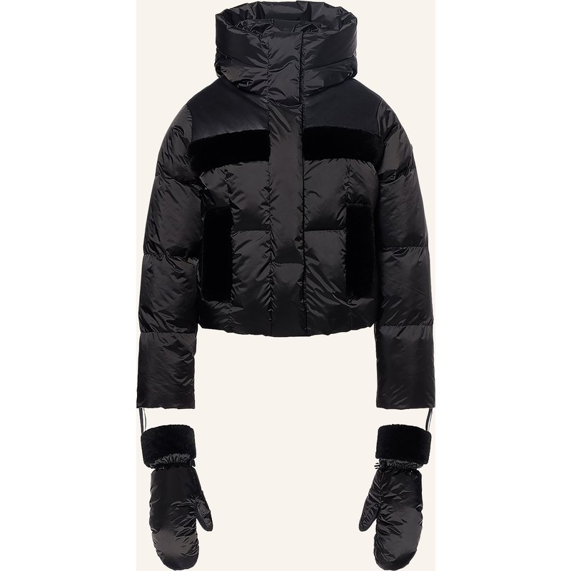 Goldbergh Daunenjacke Rin Im Materialmix Mit Kunstfell schwarz