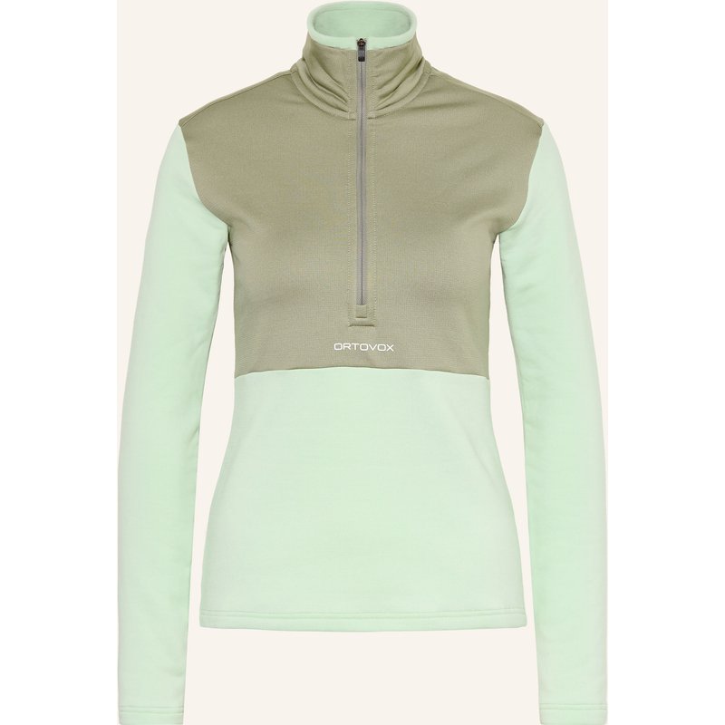 Ortovox Fleece-Troyer Fleece Light Zip Neck gruen