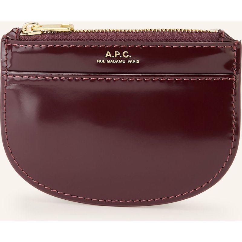 A.P.C. Kartenetui Demi-Lune Mit Münzfach rot