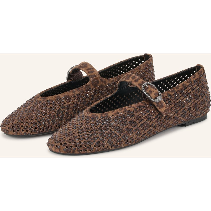 Kurt Geiger Mary-Jane-Ballerinas Mayfair Mit Schmucksteinen braun