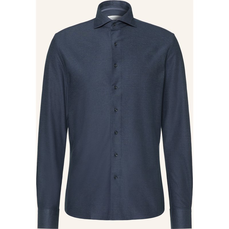 Profuomo Jerseyhemd Slim Fit blau