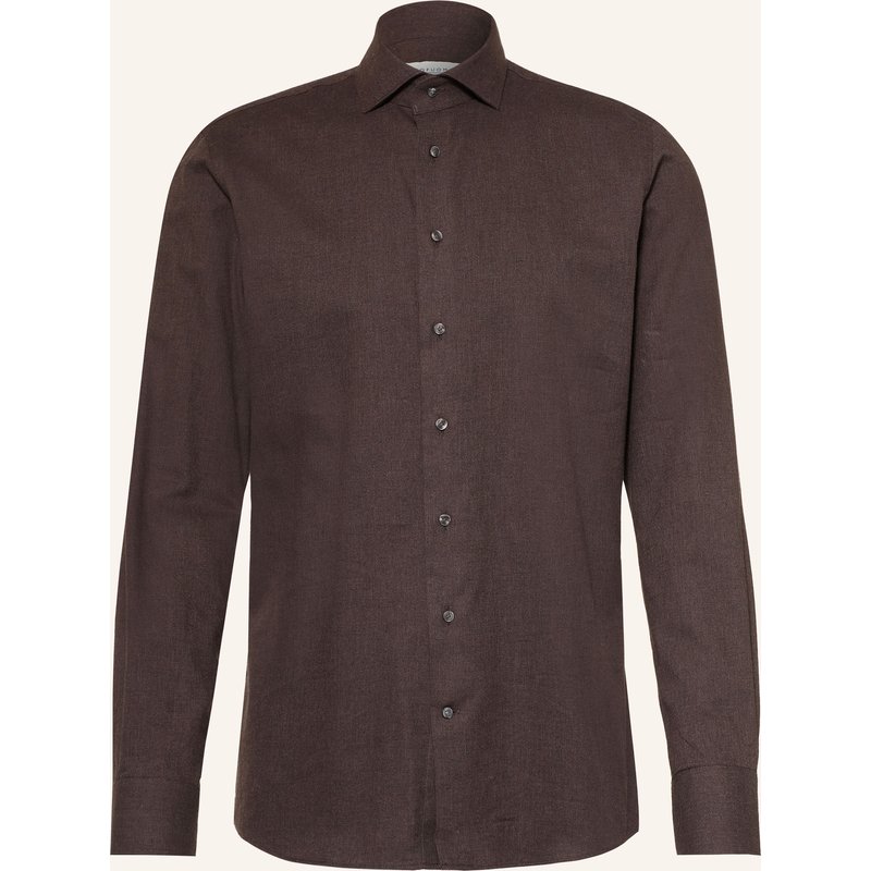 Profuomo Hemd Slim Fit braun