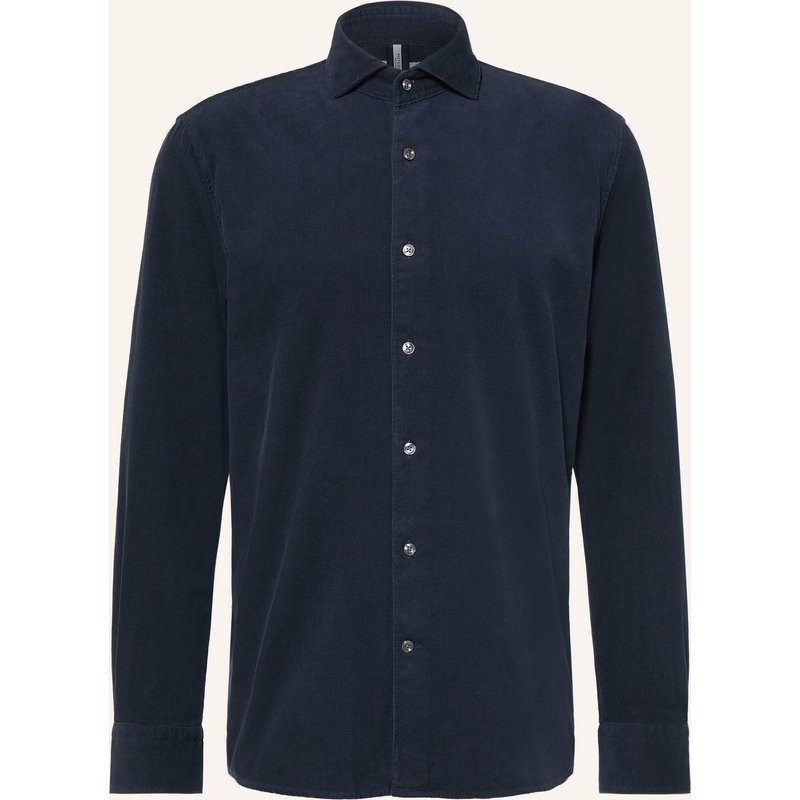 Profuomo Cordhemd Comfort Fit blau