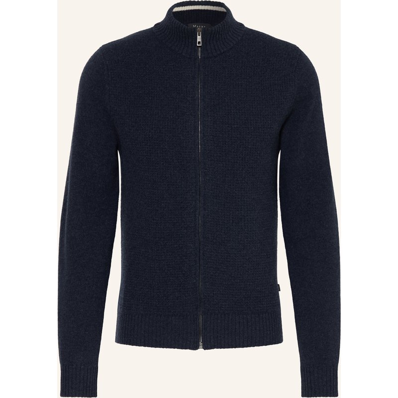 Maerz Muenchen Strickjacke Aus Merinowolle blau