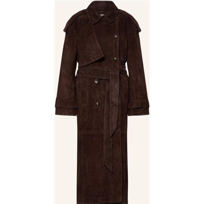 Almada Label Trenchcoat Sienna Aus Leder braun