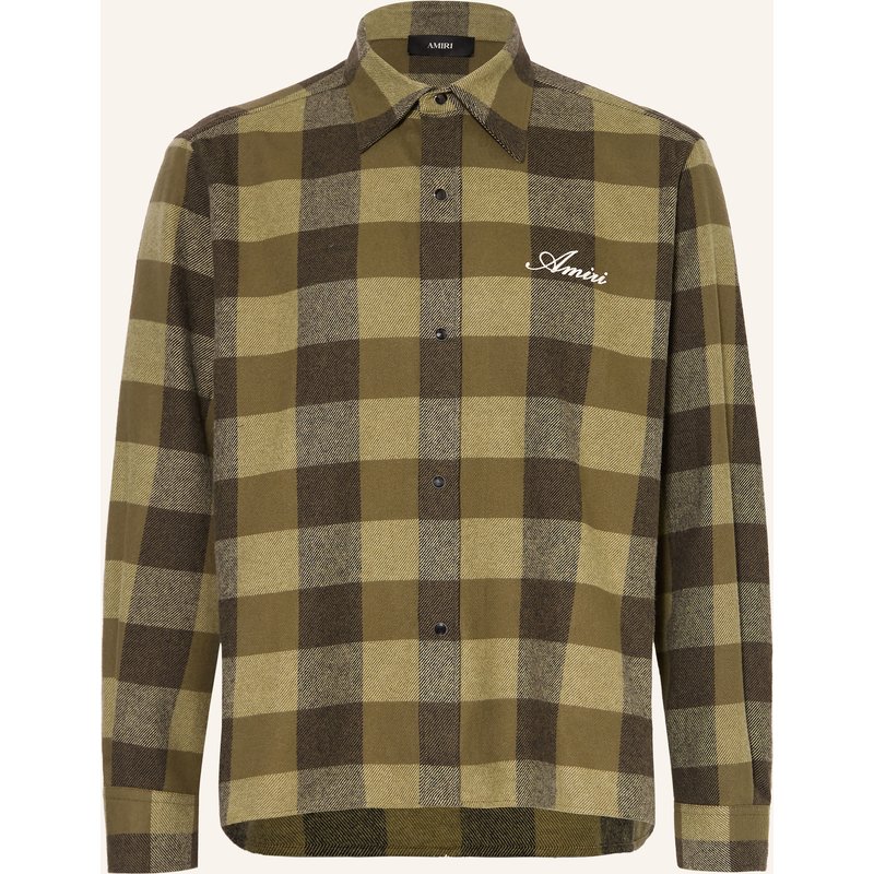 Amiri Flanellhemd Comfort Fit gruen