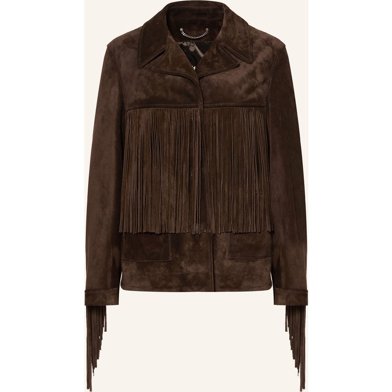 Golden Goose Lederjacke Journey braun
