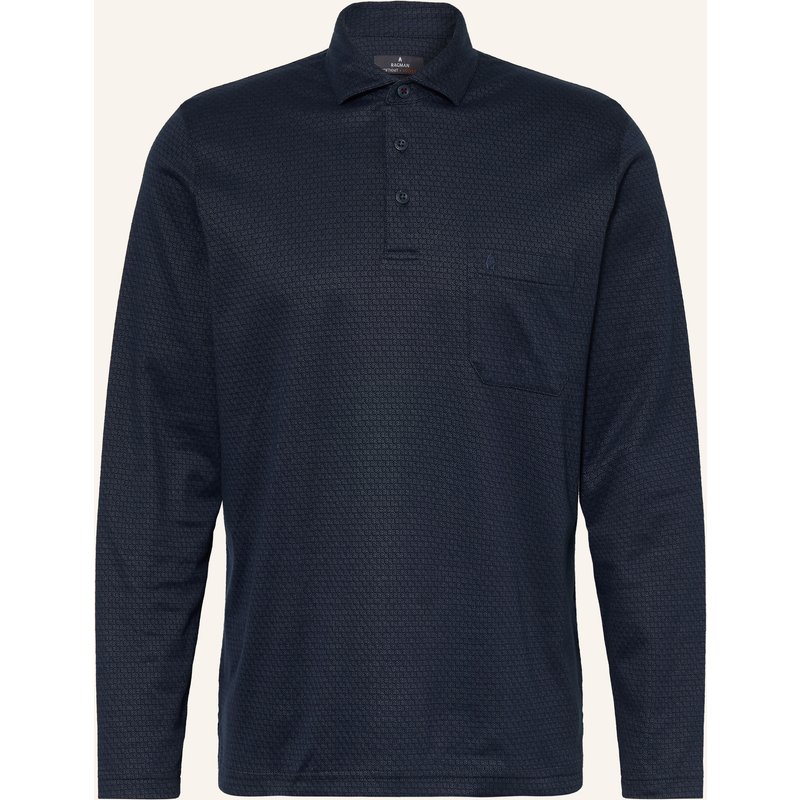 Ragman Jersey-Poloshirt blau