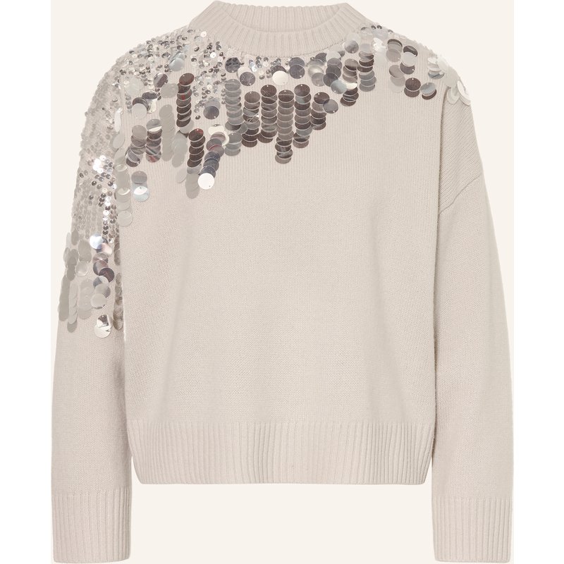 Marella Pullover Mllcalcio Mit Pailletten weiss
