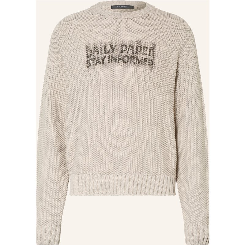 Daily Paper Pullover Stay Informed beige