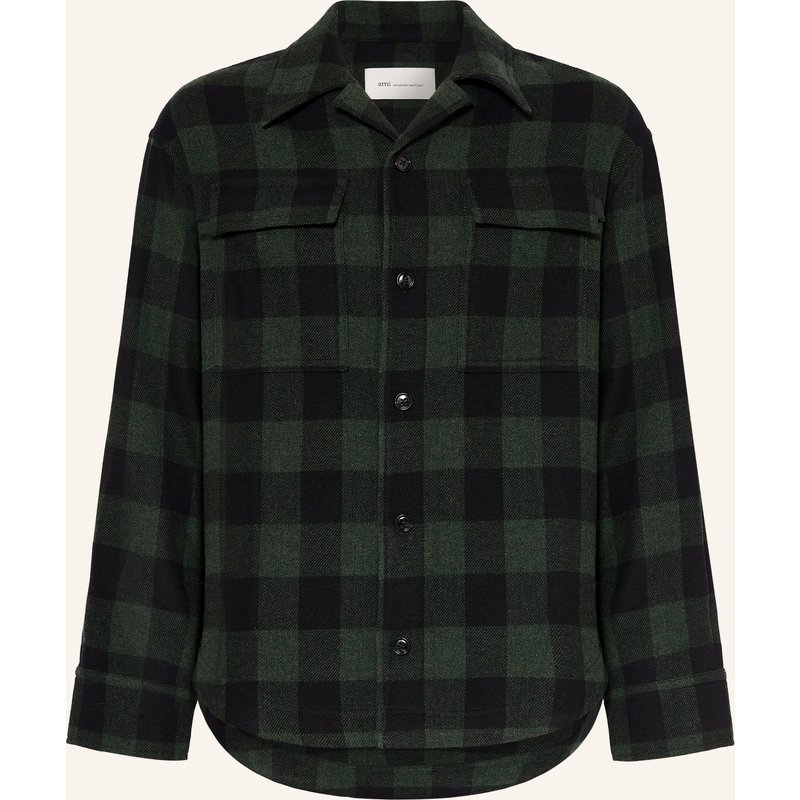 Ami Paris Overshirt Aus Flanell gruen