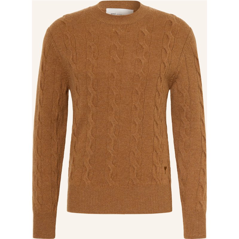 Ami Paris Pullover Aus Merinowolle braun