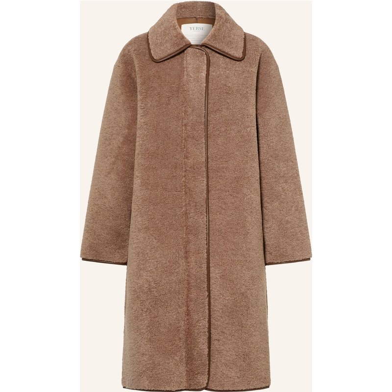 Yerse Teddyfell-Mantel Cloud 45 braun