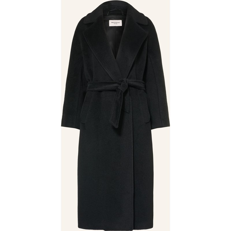 Weekend Max Mara Mantel Tempera Im Materialmix schwarz