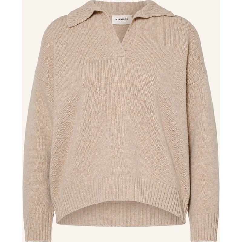 Weekend Max Mara Strick-Poloshirt Agre beige