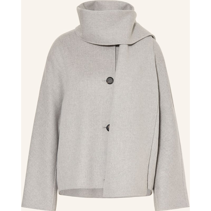 S Max Mara Kastenjacke Kate Mit Schal grau