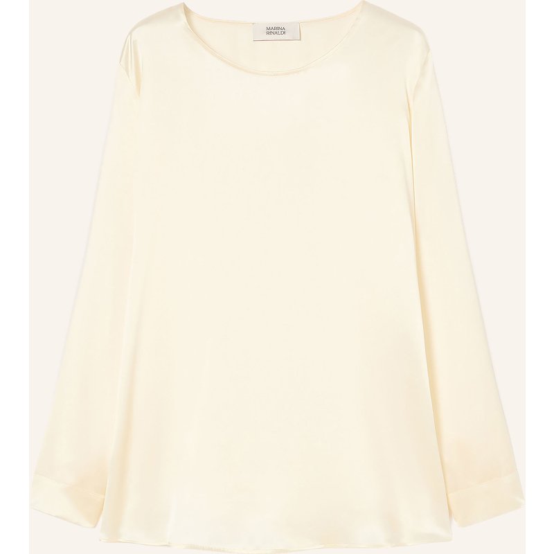 Marina Rinaldi Blusenshirt Mrvargento Aus Seide weiss