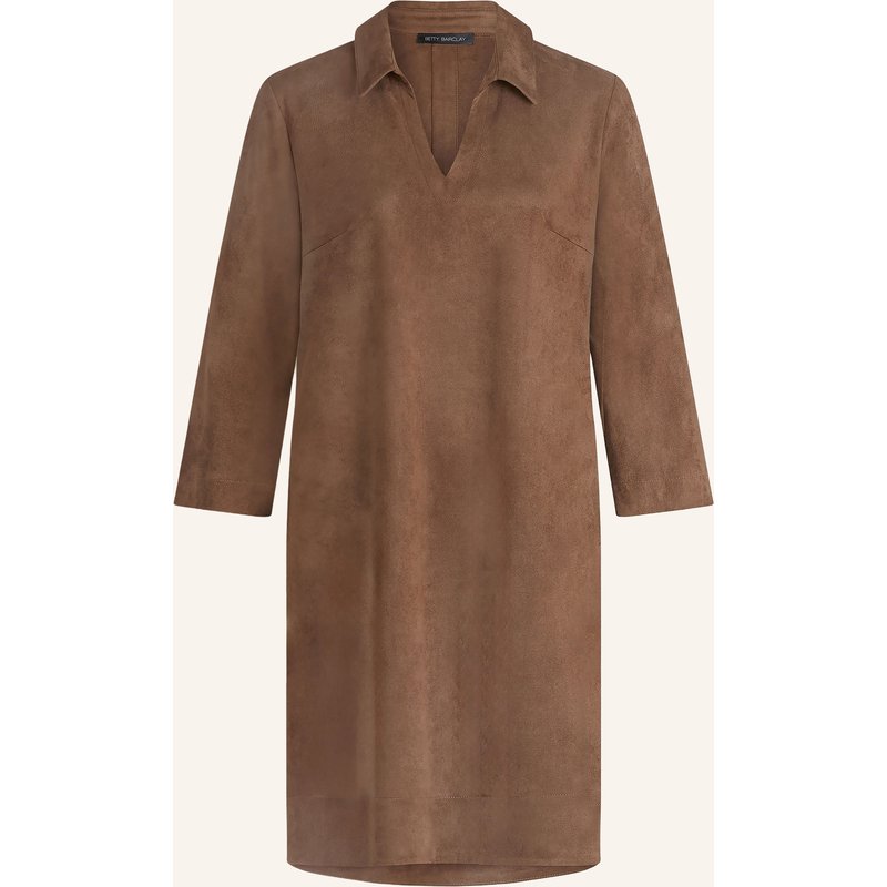 Betty Barclay Kleid In Lederoptik Mit 3/4-Arm braun
