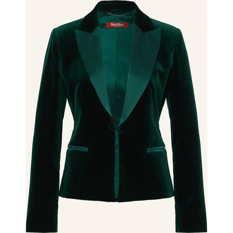Max Mara Studio Samtblazer Filante gruen