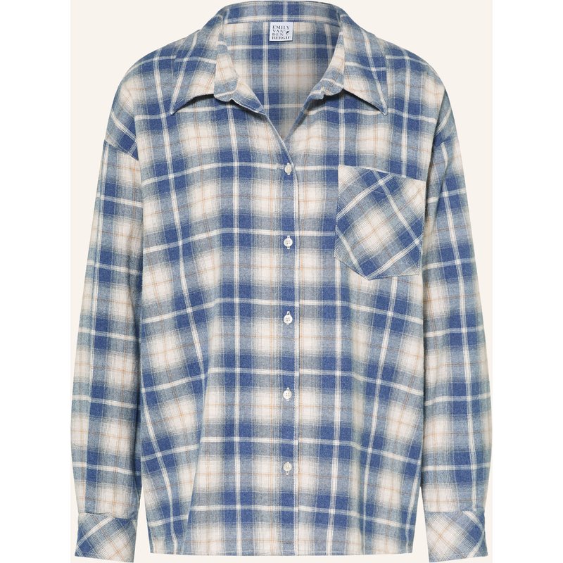 Emily Van Den Bergh Hemdbluse Aus Flanell blau
