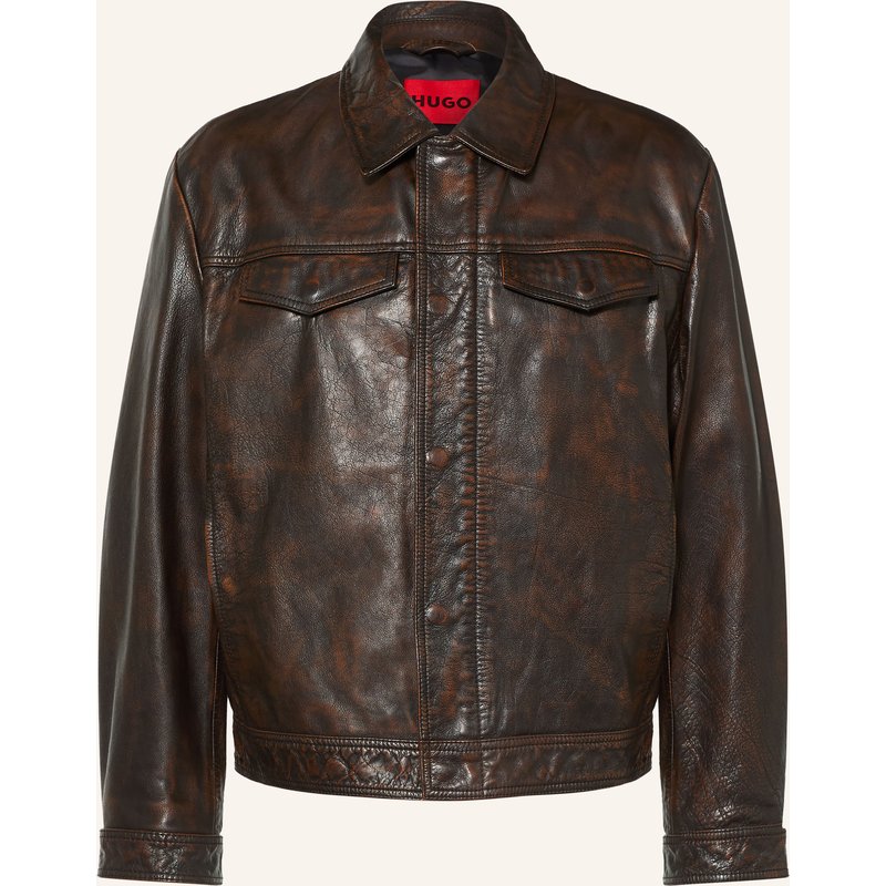 Hugo Lederjacke Lerano braun