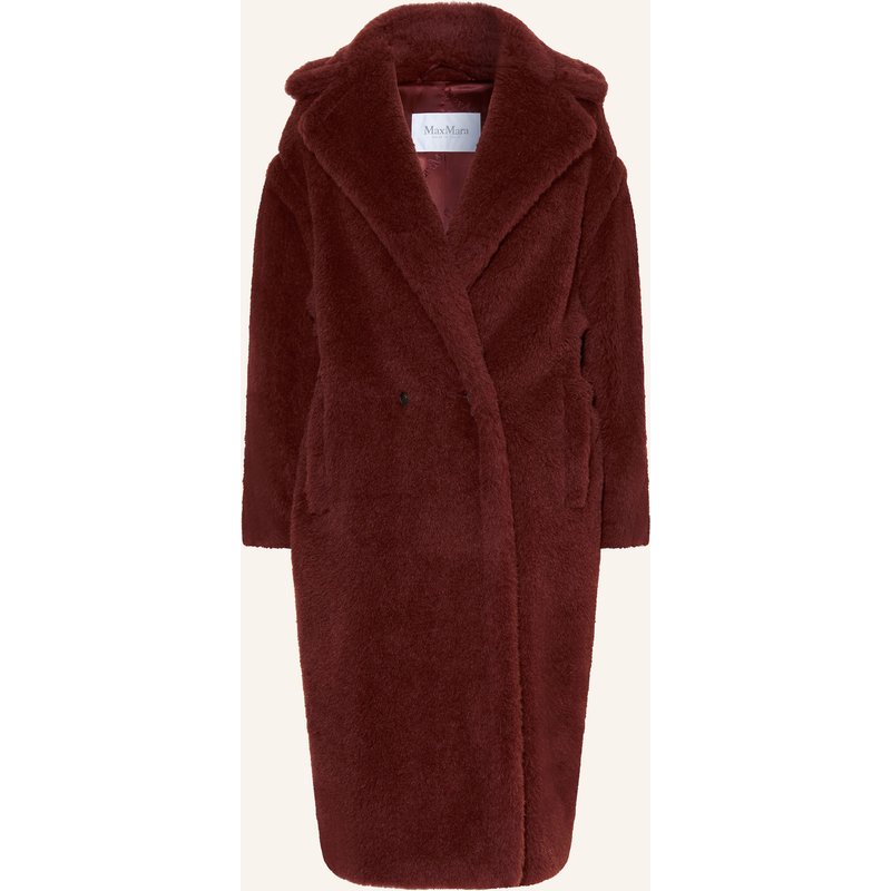 Max Mara Teddyfell-Mantel Tedgirl Mit Alpaka rot