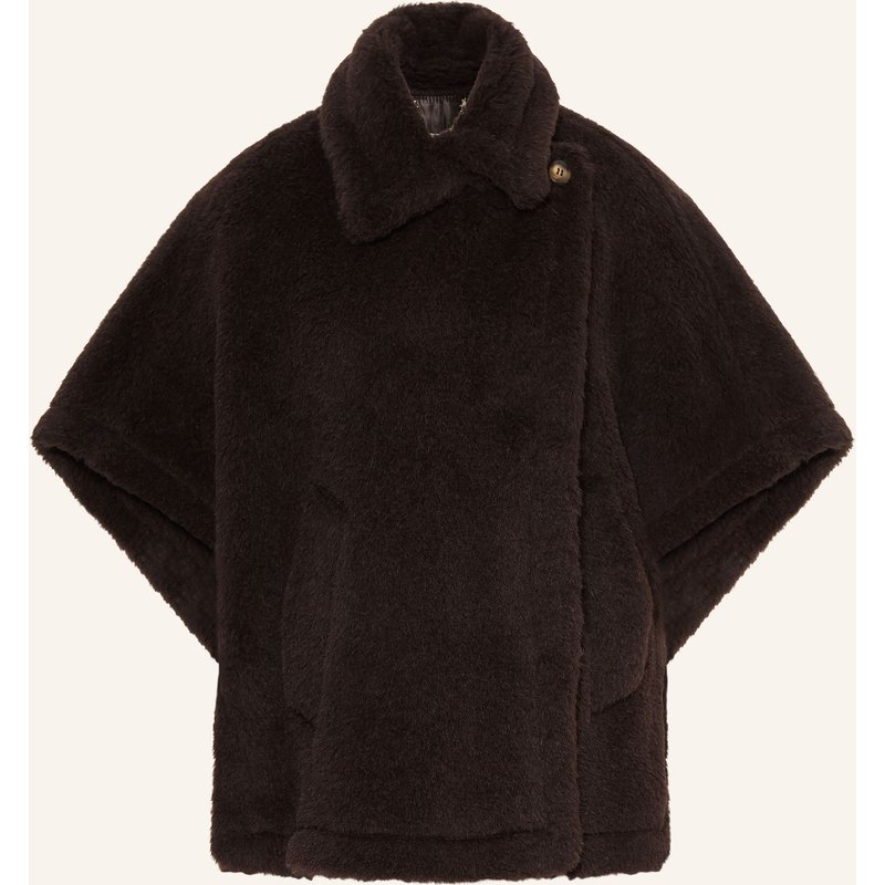 Max Mara Kunstfell-Cape tebe1 Mit Alpaka braun