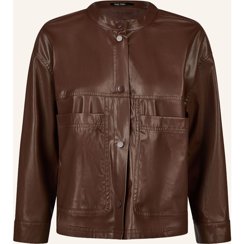 Marc Aurel Jacke In Lederoptik braun
