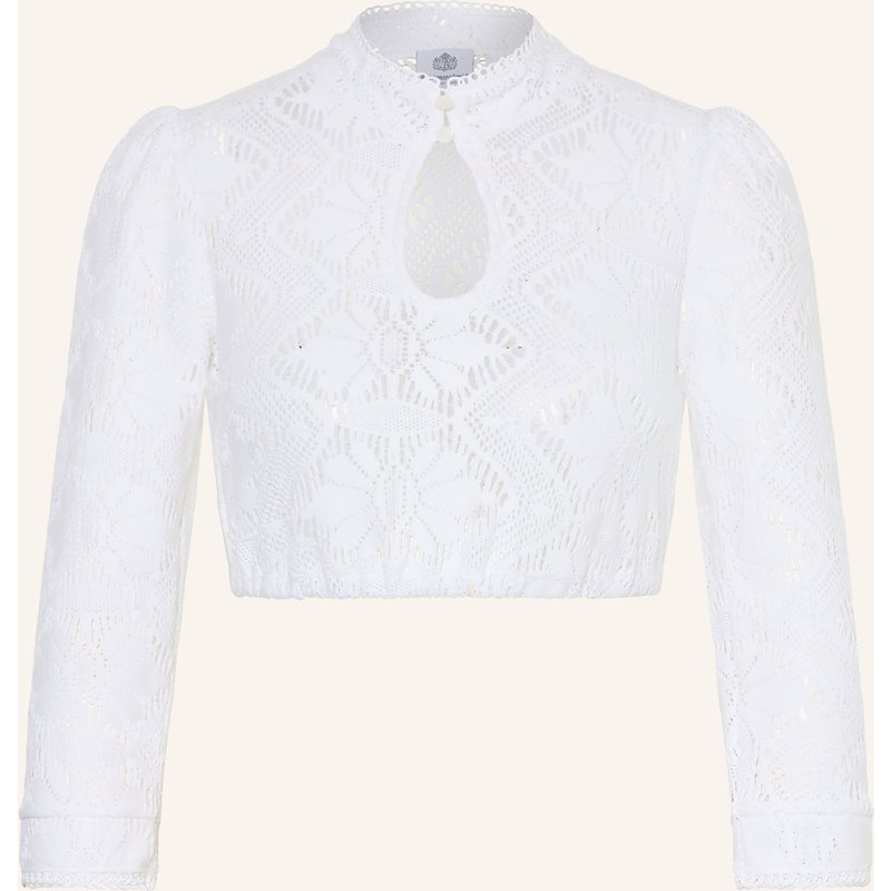 Hammerschmid Dirndlbluse Carina Aus Spitze Mit 3/4-Arm weiss