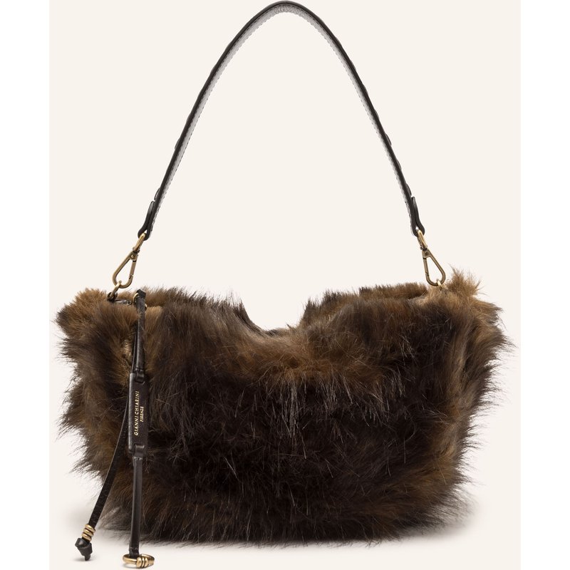 Gianni Chiarini Schultertasche Cleo Small Aus Kunstfell braun