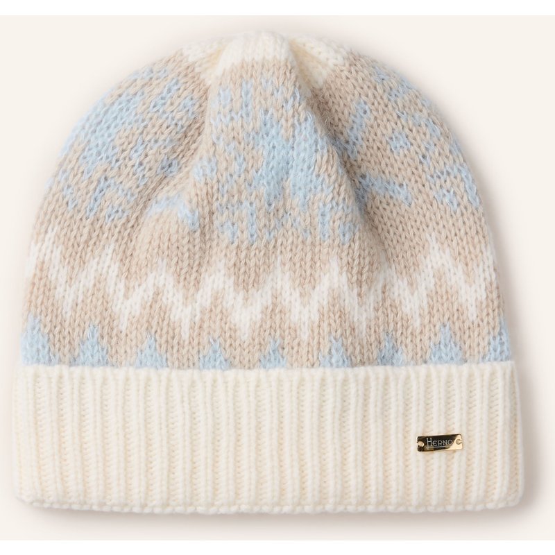 Herno Mütze Mit Mohair weiss