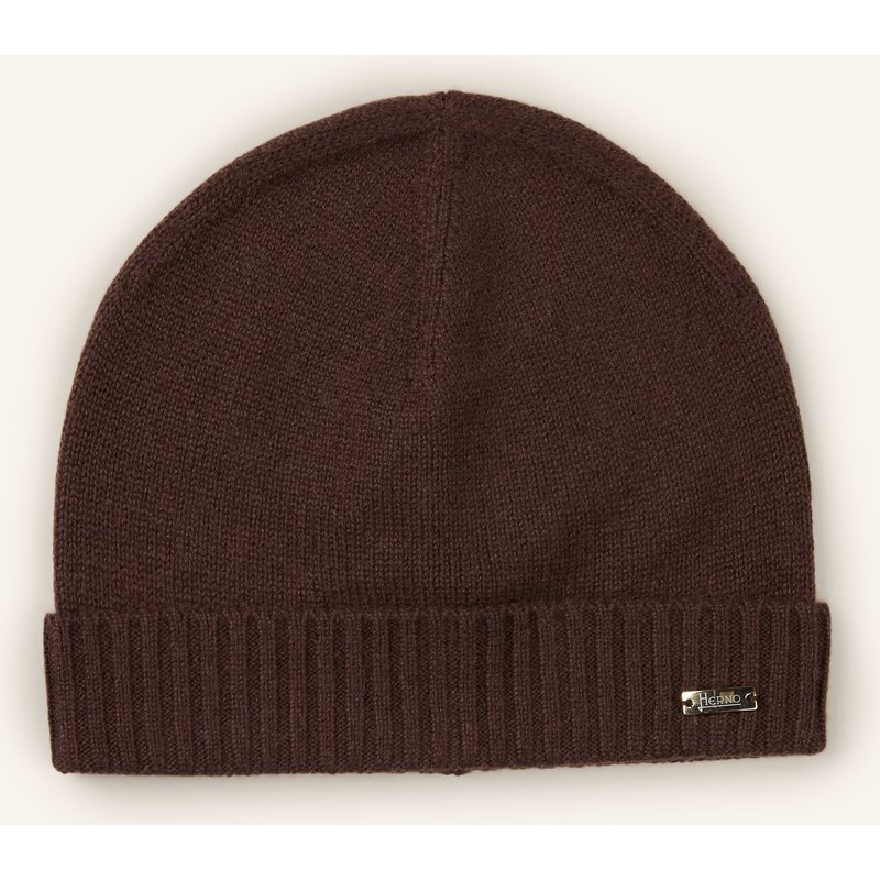 Herno Cashmere-Mütze braun