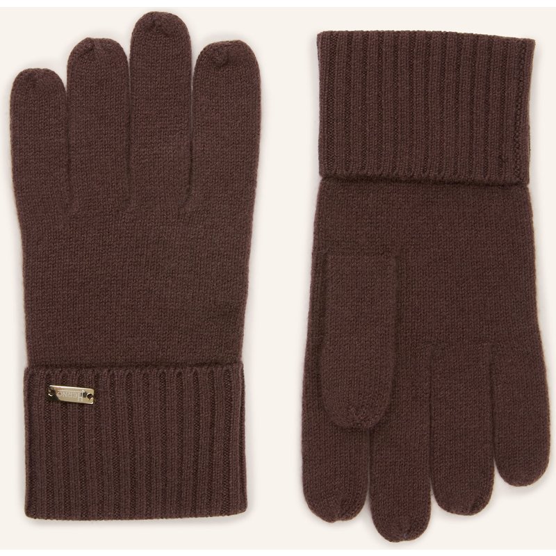 Herno Handschuhe Aus Cashmere braun
