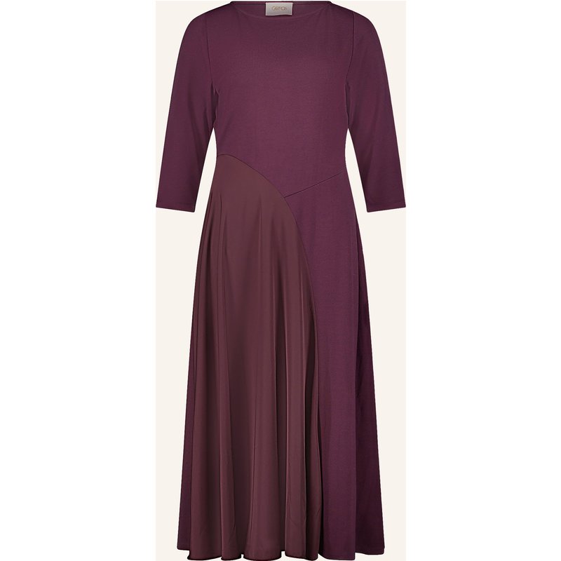 Cartoon Kleid Im Materialmix Mit 3/4-Arm rot