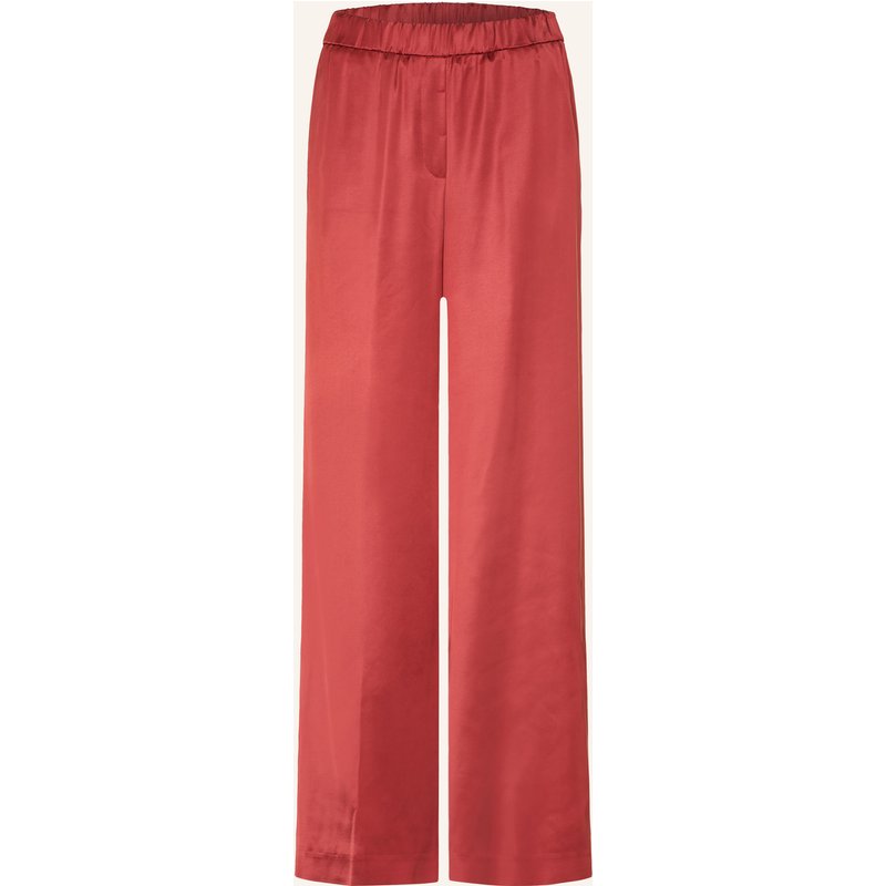 Peserico Marlenehose Aus Satin rot