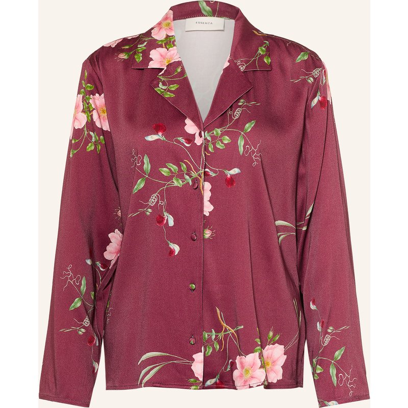 Essenza Schlafshirt Elodie Maren Aus Satin rot