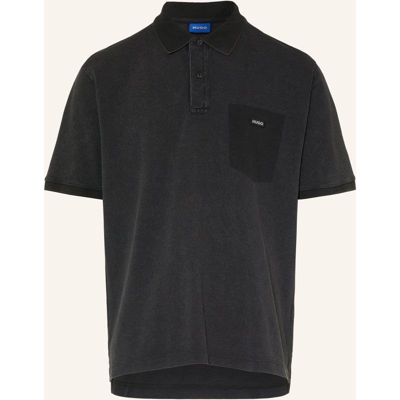 Hugo Piqué-Poloshirt Nemin schwarz