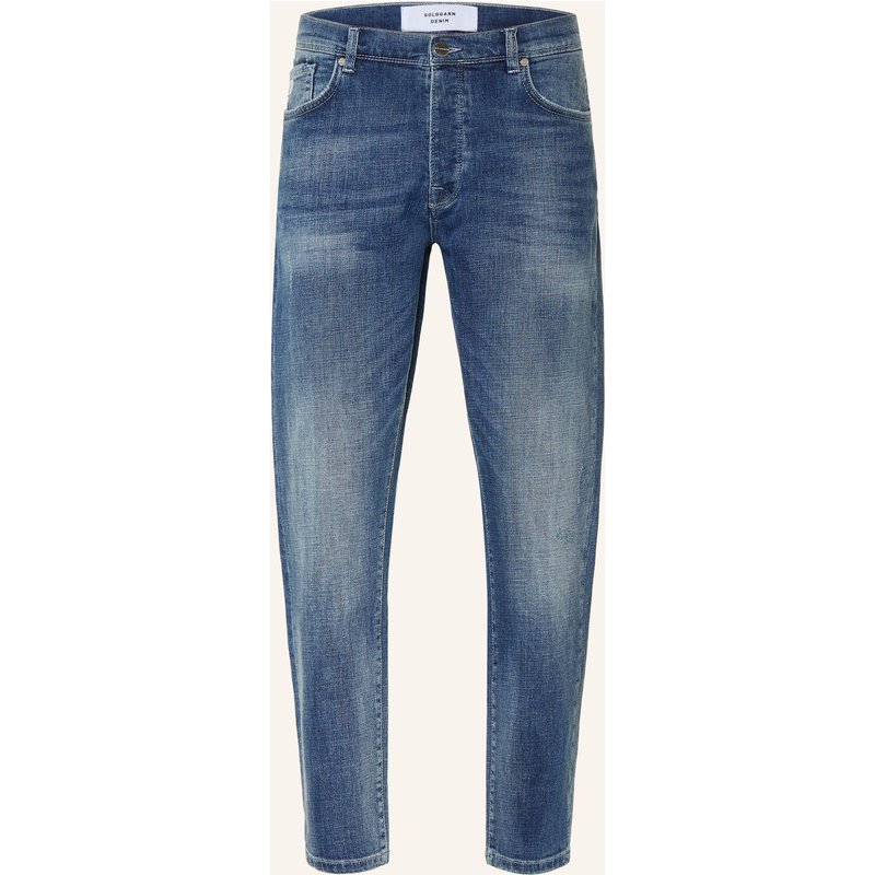 Goldgarn Denim Jeans Rheinau Relaxed Cropped Fit blau