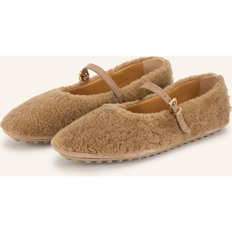 Tod's Mary-Jane-Ballerinas Gomma Mit Nieten braun