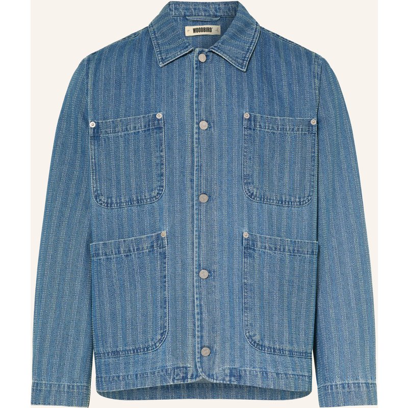Woodbird Jeans-Overjacket Wbblade Zhou blau